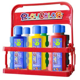 BASKET PLAYCOLOR PINTURA DEDOS 500 ML 6 UNDS