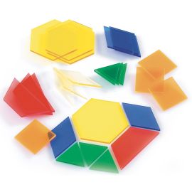 MINI POLIGONOS TRANSPARENTES -120 UNIDADES