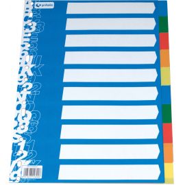 PAQUETE 5 SEPARADORES FOLIO 10 PESTAÑAS