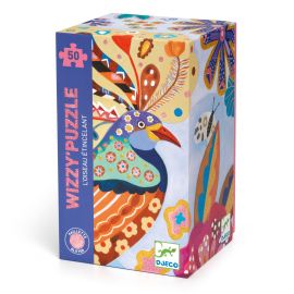 PUZLE GLITTER PAVO REAL 50 PIEZAS