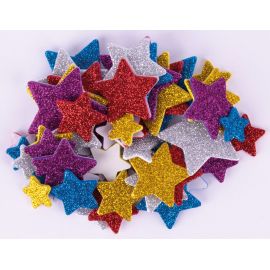 ESTRELLAS PURPURINA METALIZADA EVA ADHESIVAS