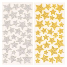 ESTRELLAS EVA GLITTER- 132 UNIDADES