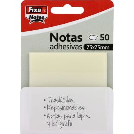 NOTAS ADHESIVAS 75X75 MM  TRANLUCIDAS