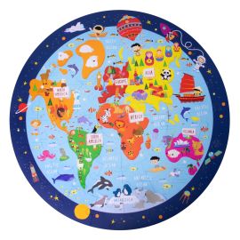 PUZZLE CIRCULAR MAPAMUNDI 48 PIEZAS 