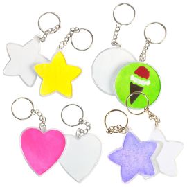 LLAVEROS-FORMAS EN PLASTICO- 12 UNDS 