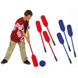 JUEGO DE BATES FOAM, 6 + 1 PELOTA