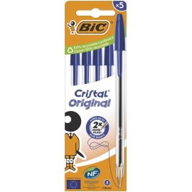 BLISTER BOLIGRAFOS BIC AZUL-5 UNID 