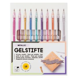 BOLIGRAFOS GEL-METALICOS-10 UNIDADES 