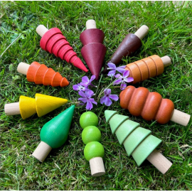 ARBOLES MADERAL NATURAL - 10 UNIDADES