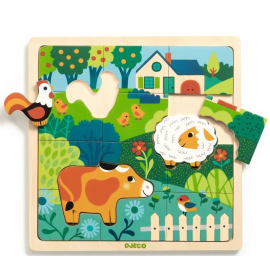 PUZLE LA GRANJA - 12 PIEZAS + 3 ENCAJES